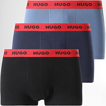 HUGO - Lote de 3 Boxers 50532611 Negro Azul claro Azul marino Rojo