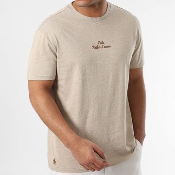 Polo Ralph Lauren - Camiseta Calce Clásico Logo Bordado Chiné Beige