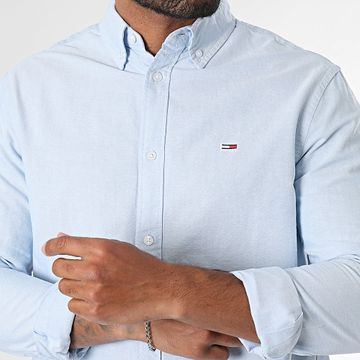 Tommy Jeans - Camisa Oxford Regular Manga Larga 0667 Azul Claro