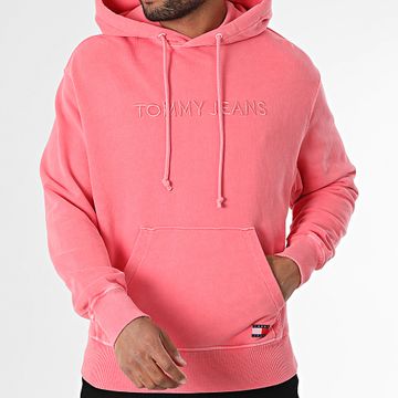 Tommy Jeans - Etiqueta 0639 Sudadera con capucha rosa