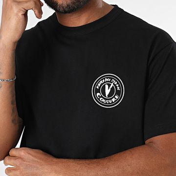 Versace Jeans Couture - Camiseta Algodón Jersey 78GAHE07-CJ00E Negro