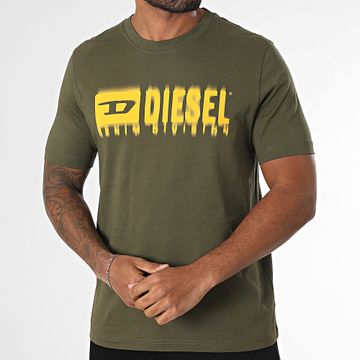 Diesel - Ajuste Q7 Tee Shirt A15398-0GRAI verde caqui