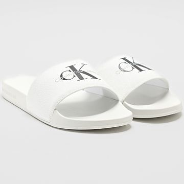 Calvin Klein - Slide Monograma 1271 Blanco