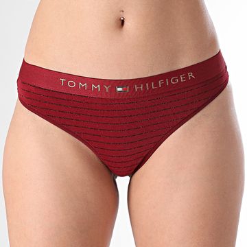 Tommy Hilfiger - Tanga Rayas Mujer Lurex 5589 Burdeos