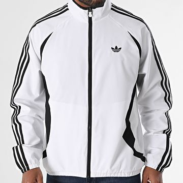 Adidas Originals - Teamgeist JP1116 Chaqueta blanca a rayas con cremallera
