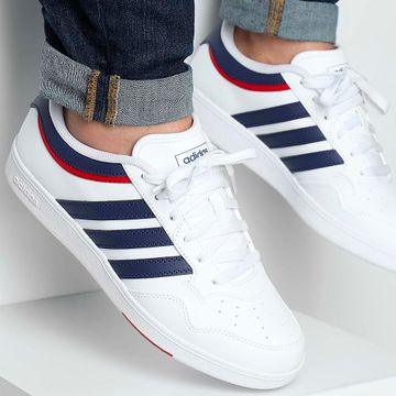 Adidas Performance - Zapatillas Hoops 4.0 JQ9986 Calzado Blanco Azul Oscuro Team Power Rojo 2