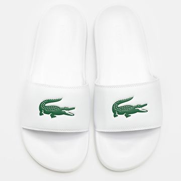 Lacoste - Sandalias Serve Slide 0.0 Logo Cocodrilo Blanco