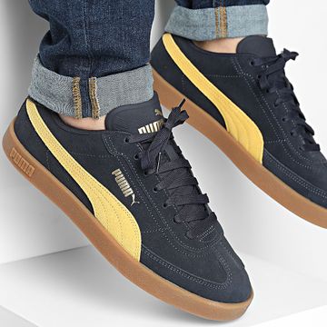 Puma - Baskets Club II Era Suede 393910 New Navy Archive Gold Gum