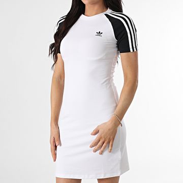 Adidas Originals - Vestido Camisa 3 Rayas Mujer JD0837 Blanco