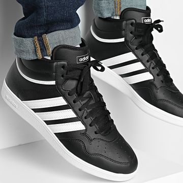 Adidas Performance - Zapatillas Hoops 4.0 Mid JQ9994 Core Negro Calzado Blanco