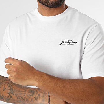 Jack And Jones - Camiseta blanca Beau Frontprint