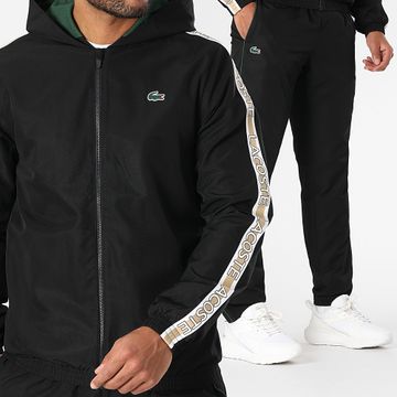 Lacoste - Chándal con logo de cocodrilo negro