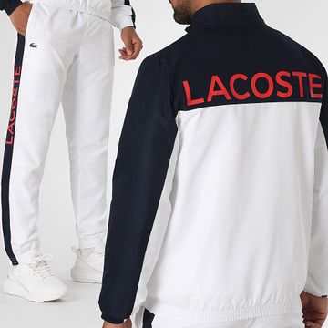 Lacoste - Chándal Logo Cocodrilo Azul Marino Blanco