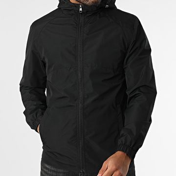 Classic Series - Chaqueta negra con cremallera y capucha
