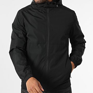 Classic Series - Chaqueta negra con cremallera y capucha