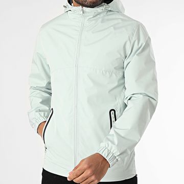 Classic Series - Chaqueta verde claro con capucha y cremallera