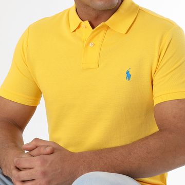 Polo Ralph Lauren - Polo de piqué de algodón de manga corta amarillo