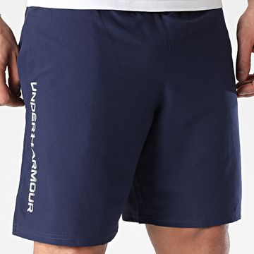Under Armour - Pantalón corto jogging Woven Wordmark 1383356 Azul marino