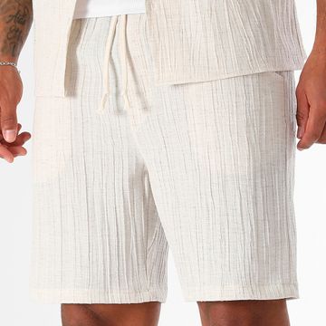 LBO - Pantalón Corto Texturizado 0366 Beige Chiné