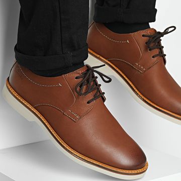 Clarks - Zapatos Atticus LT Lace Piel Tan Oscuro