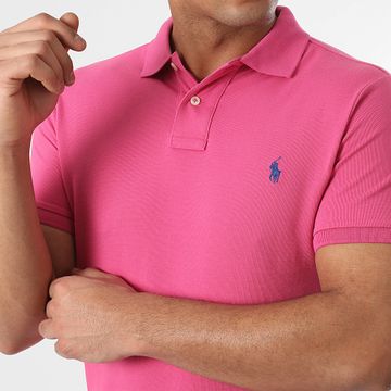 Polo Ralph Lauren - Polo Manga Corta Slim Original Player Rosa Fucsia