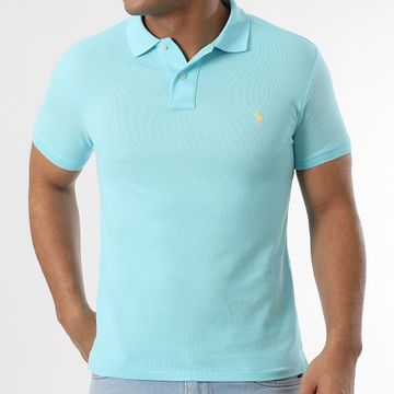 Polo Ralph Lauren - Polo Manga Slim Original Player Azul Claro