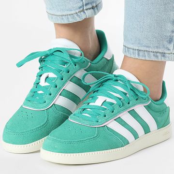 Adidas Performance - Breaknet Sleek Zapatillas Mujer JH6896 Court Verde Calzado Blanco Rosa Claro