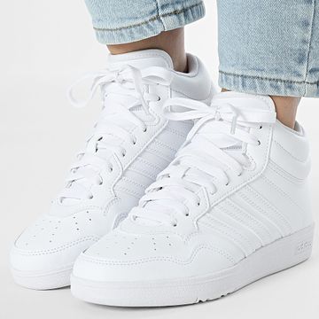 Adidas Performance - Zapatillas altas de mujer Hoops 4.0 Mid J JI3476 Calzado Blanco Core Negro