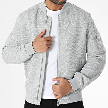 Frilivin - Chaqueta gris con cremallera