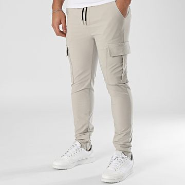 Frilivin - Pantalones cargo gris claro