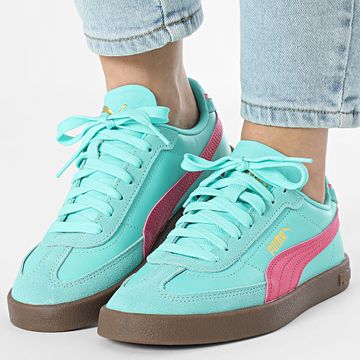 Puma - Zapatillas Mujer Club II Era Jr 401489 Aquatic Puma Pink Puma Gold
