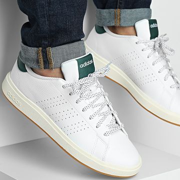 Adidas Performance - Zapatillas Advantage Base 2.0 JH8620 Calzado Blanco Colegial Verde