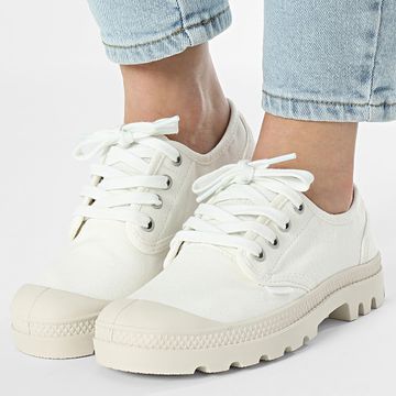Palladium - Pampa Oxford Zapatillas Mujer 92351 Blanco Suave