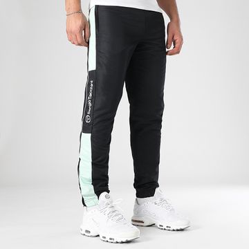 Sergio Tacchini - Pantalon Jogging A Bandes Abita 40814 Noir Vert Clair