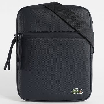 Lacoste - Bolsa con logo bordado en cocodrilo azul marino