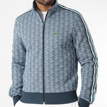 Lacoste - The Blend Chaqueta con cremallera y logotipo bordado de cocodrilo Regular Fit Azul marino