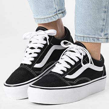 Vans - Zapatillas Mujer Old Skool Plataforma 3B3UBKA Negro Blanco