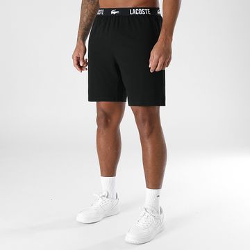 Lacoste - Pantalón Corto Logo Cocodrilo Negro