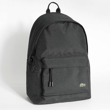 Lacoste - Mochila Logo Cocodrilo Bordado Negro