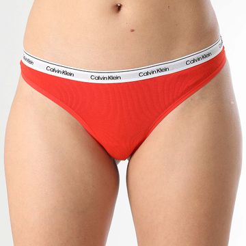 Calvin Klein - Tanga de mujer QD5043E Rojo