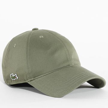 Lacoste - Gorra Cocodrilo Bordada Logo Lateral Verde Caqui