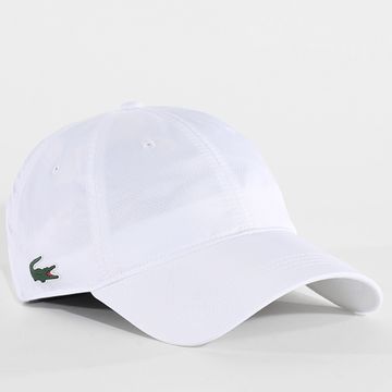 Lacoste - Gorra blanca con logotipo de cocodrilo