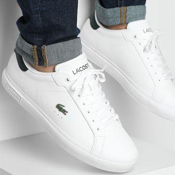 Lacoste - Zapatillas Powercourt 125 Blanco Verde Oscuro