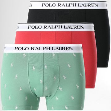 Polo Ralph Lauren - Lot De 3 Boxers Rouge Vert Noir