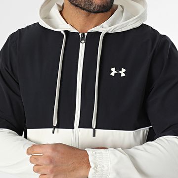 Under Armour - Zone Chaqueta tejida con capucha y cremallera 1383400 Beige Negro
