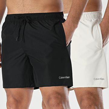 Calvin Klein - Lote de 2 bañadores con cordón 1165 Negro Beige