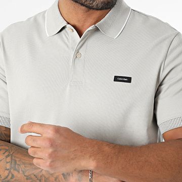 Calvin Klein - Polo Manga Corta Piqué Multi Tipping 4141 Gris Claro