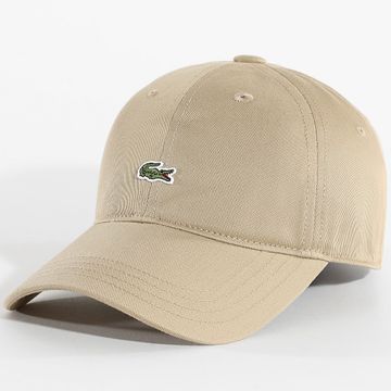 Lacoste - Casquette Center Logo Brodé Crocodile Beige