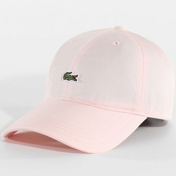 Lacoste - Casquette Center Logo Brodé Crocodile Rose Clair