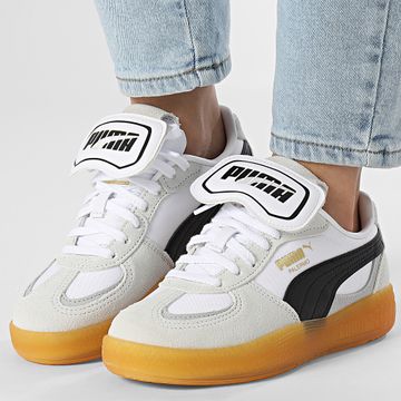 Puma - Zapatillas Mujer Palermo Moda Lengüeta 401679 Gris Pluma Puma Negro